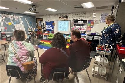  Parents observing teaching and learning at Arrowhead Elementary